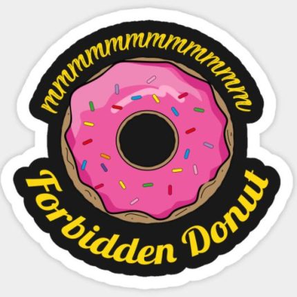 Simpson mmmm forbidden donut Sticker