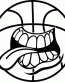 Basketball Mouth Die Cut Decal