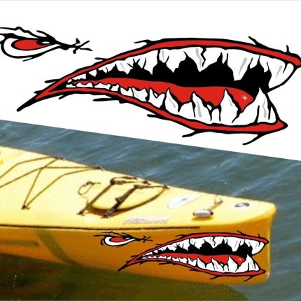 boating sticker mouth and eye LEFT