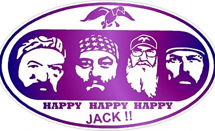 Duck Dynasty Color Oval Sticker PURPLE