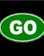 Go Oval Decal