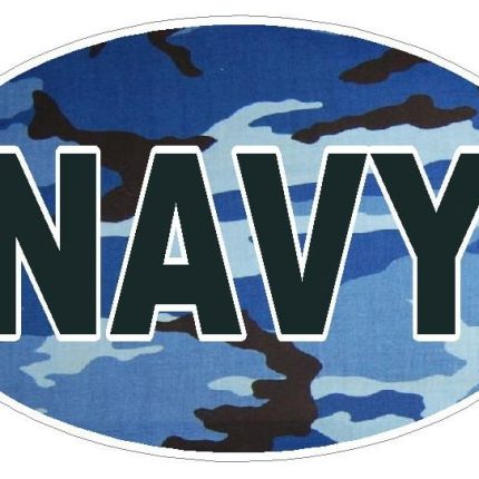 CAMO BLUE OVAL NAVY DECAL