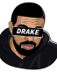 drake face band sticker