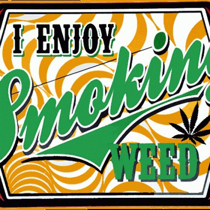 i enjoy smoking weed sticker