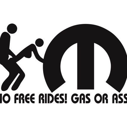 mopar no free rides decal