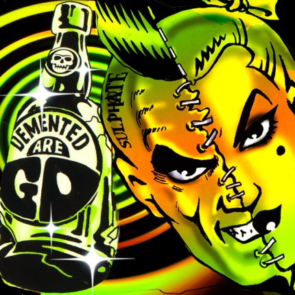Demented Are Go Color Band Sticker