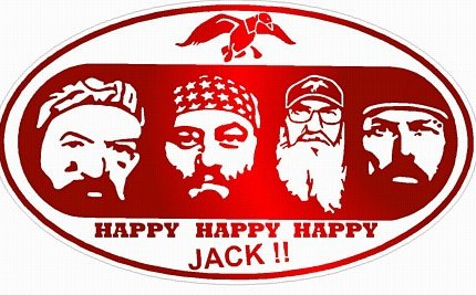 Duck Dynasty Color Oval Sticker RED
