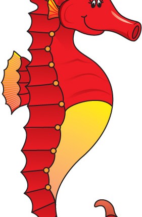 Seahorse Color Fish Sticker 1