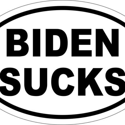 BIDEN SUCKS STICKER OVAL