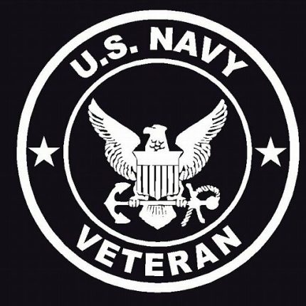 MILITARY VETERAN DIECUT navy