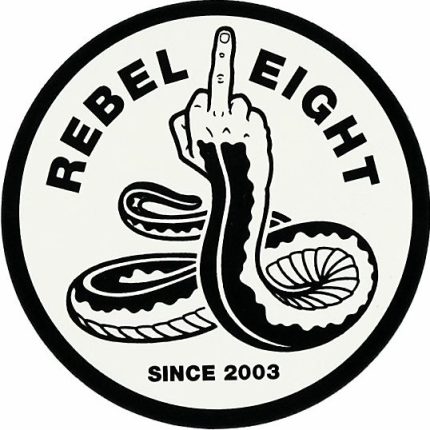 REBEL8-Spineless-B&W Sticker