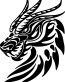 Dragon Die Cut  Animal Tribal Decals  03