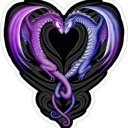 dragon heart love sticker