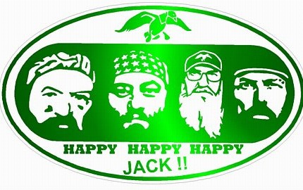 Duck Dynasty Color Oval Sticker GREEN