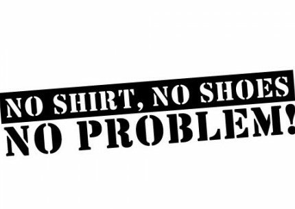 No Shirt No Shoes No Problem Funny Vinyl Car Decal