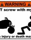 Quad Funny Warning Sticker 7