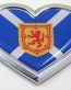 Scotland HEART Chrome 3D Adhesive Emblem