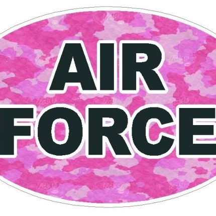 CAMO PINK OVAL AIR FORCE DECAL