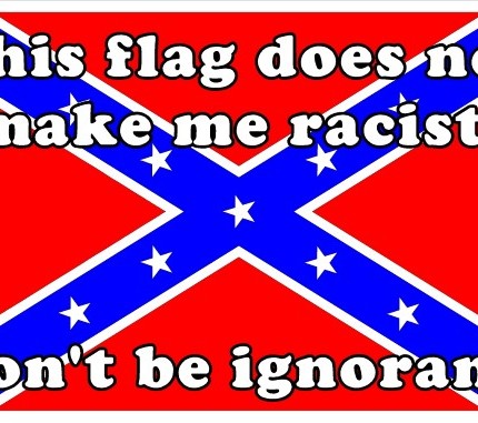 confederate flag does not mak me racist sticker