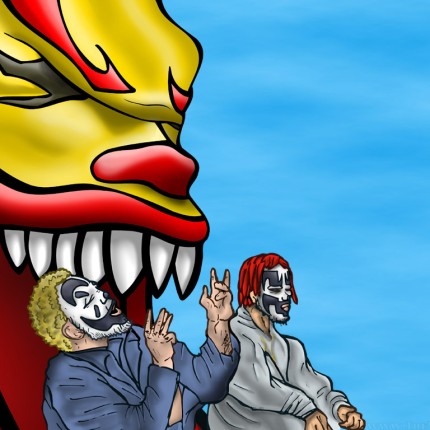 Insane Clown Posse 2 Color Band Sticker