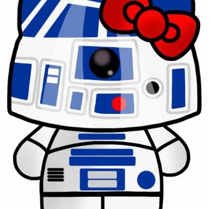 Kitty R2D2 Sticker