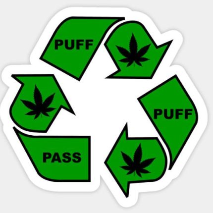 Puff Puff Pass Recycle Sticker