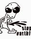 Alien PeeOn Decal