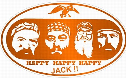 Duck Dynasty Color Oval Sticker ORANGE