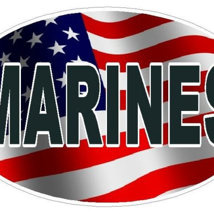 FLAG OVAL MARINES DECAL