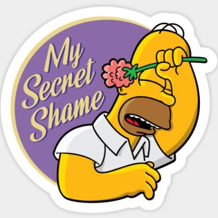 Simpson HOMER My Secret Shame Sticker