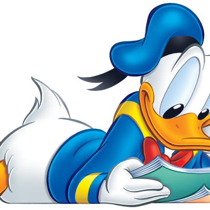 Donald_duck Reading sticker