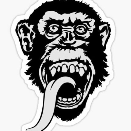 GAS MONKEY HEAD FUNNY BEER STICKER