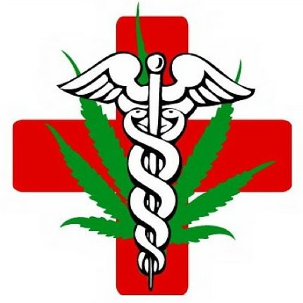 medical marijuana logo sticker red cross