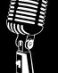mic dual black and white sticker