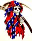 grim reaper rebel flag sticker