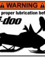 SkiDoo Funny Warning Sticker 4