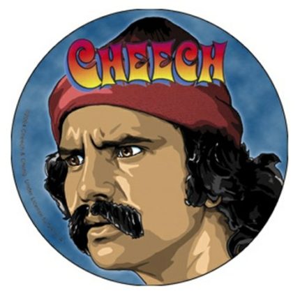 CHEECH round weed sticker