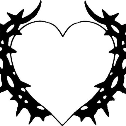 Heart with Thorns Diecut Decal