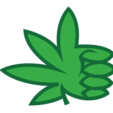 medical marijuana thumbs up sticker