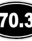 Oval Running Decals 70.3 Sticker B