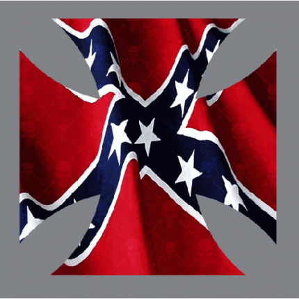 rebel iron cross shaped sticker