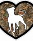 PITBULL HEART STICKER FILLS camo nature