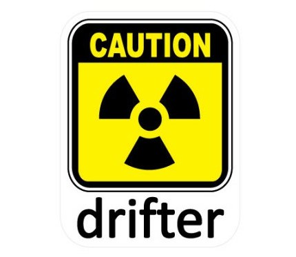 caution drifter funny color auto sticker