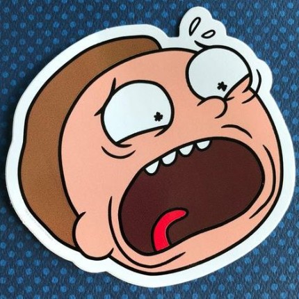 MORTY HEAD funny rick and morty sticker 4