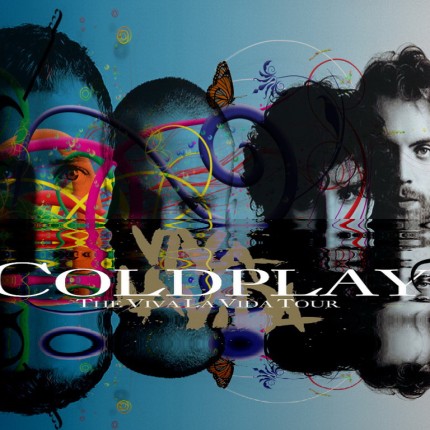 Coldplay 2 Color Band Sticker