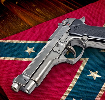 Confederate Flag and Gun