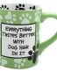EVERYTHING TASTE BETTER WITH DOG HAIRS DOG STICKER