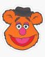 Copy of kermit the FROG muppet show_stiFOZZY BEAR MUPPET STICKERcker 22