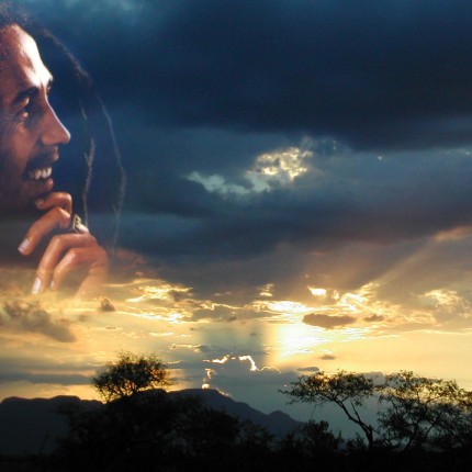 Bob Marley Color Band Sticker