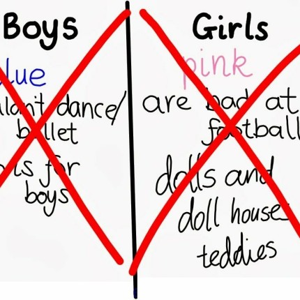 boys girls stereotype sticker